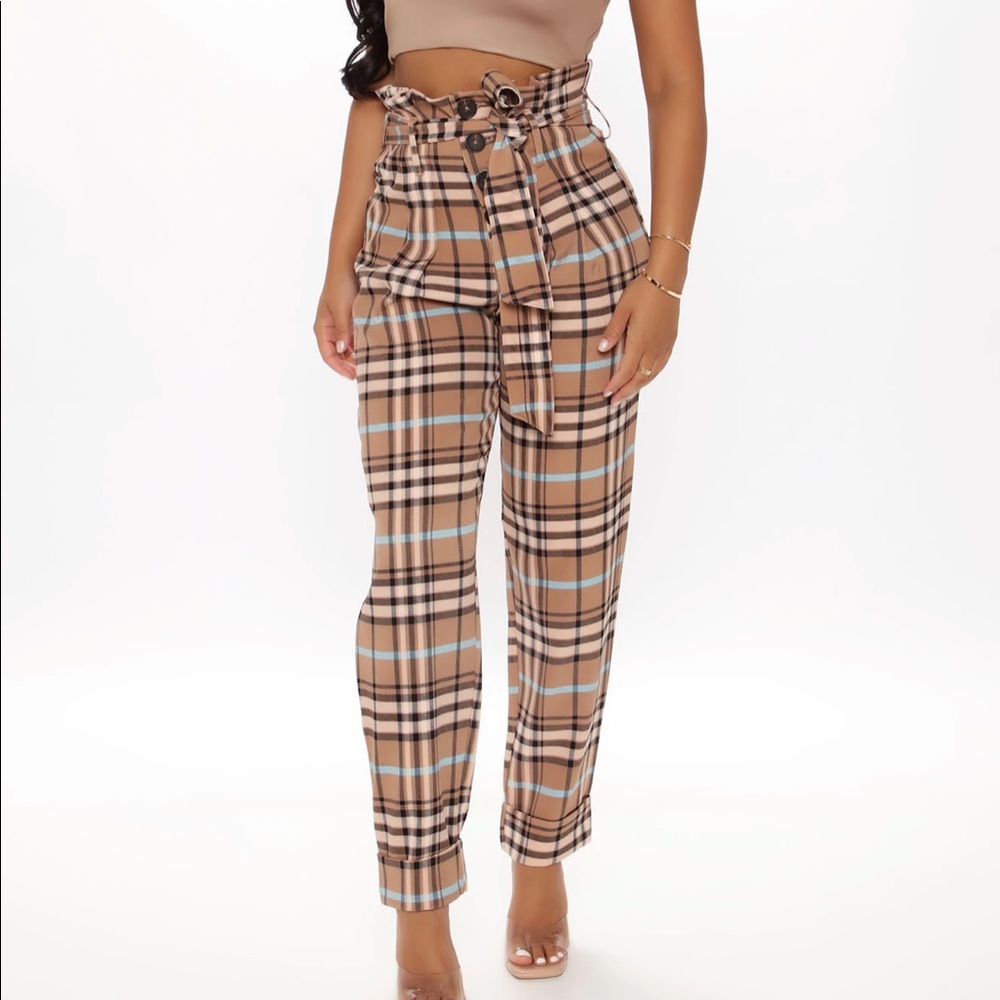 Fashion Nova Plaid Pants | Large